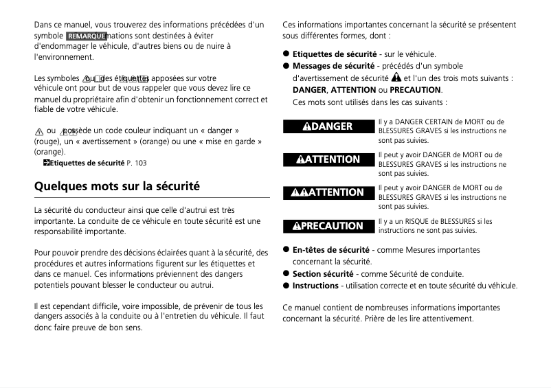Page 1 de la notice Manuel utilisateur Honda E (2021)