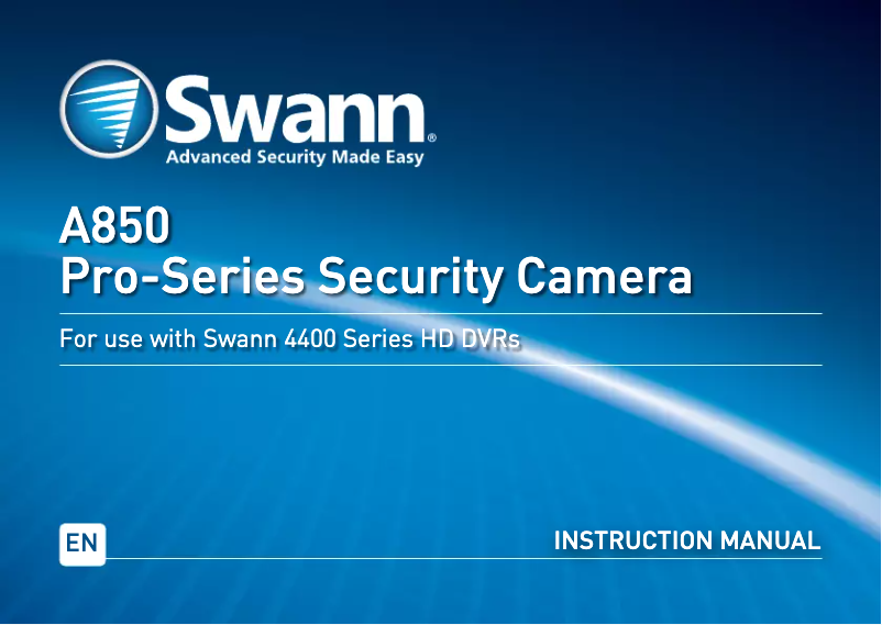 Page n°1 - Manuel utilisateur Swann PRO-A850