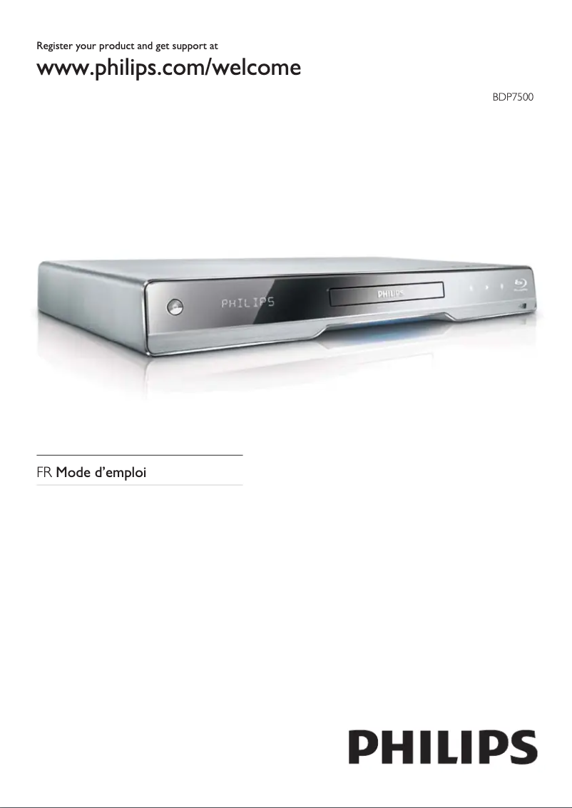 Page n°1 - Manuel utilisateur Philips BDP7500SL