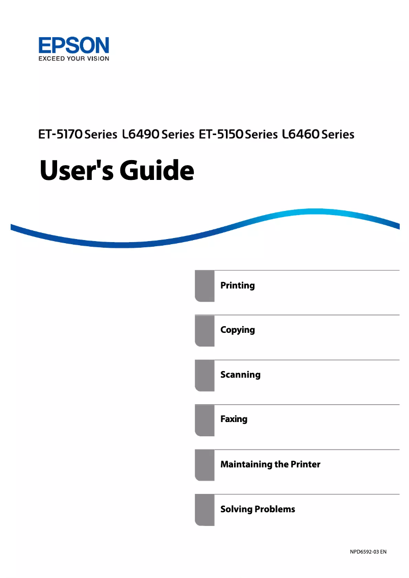 Image de la première page du manuel de l'appareil EcoTank L6468