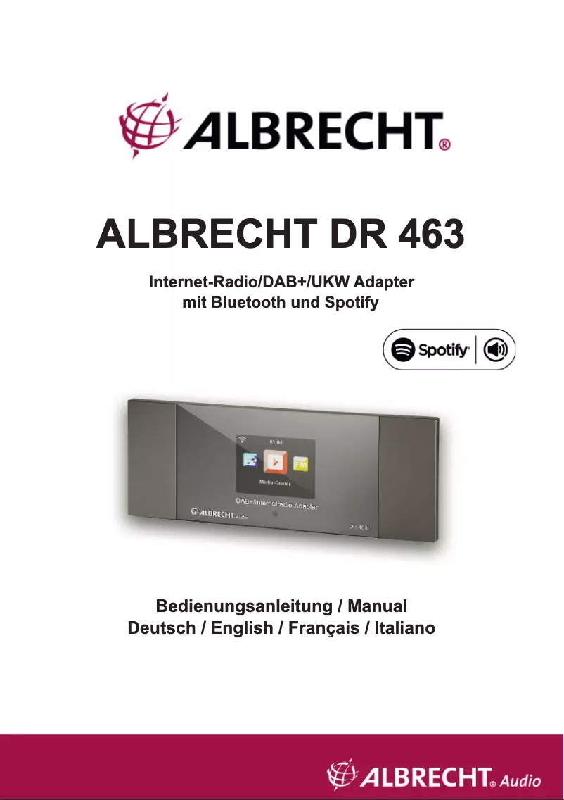 Image de la première page du manuel de l'appareil DR 463