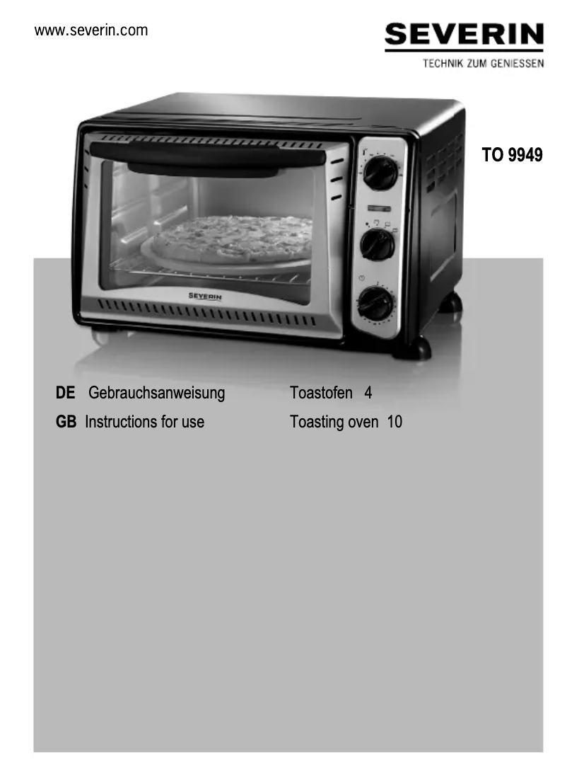 Page n°1 - Manuel utilisateur Severin TO 9949