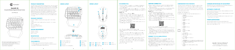 Page 1 de la notice Manuel utilisateur Gamesir Z2