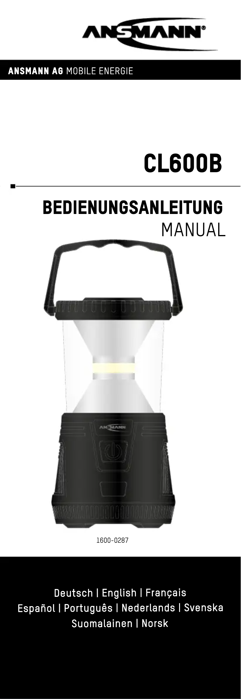 Página 1 del manual Manual de usuario Ansmann CL600B