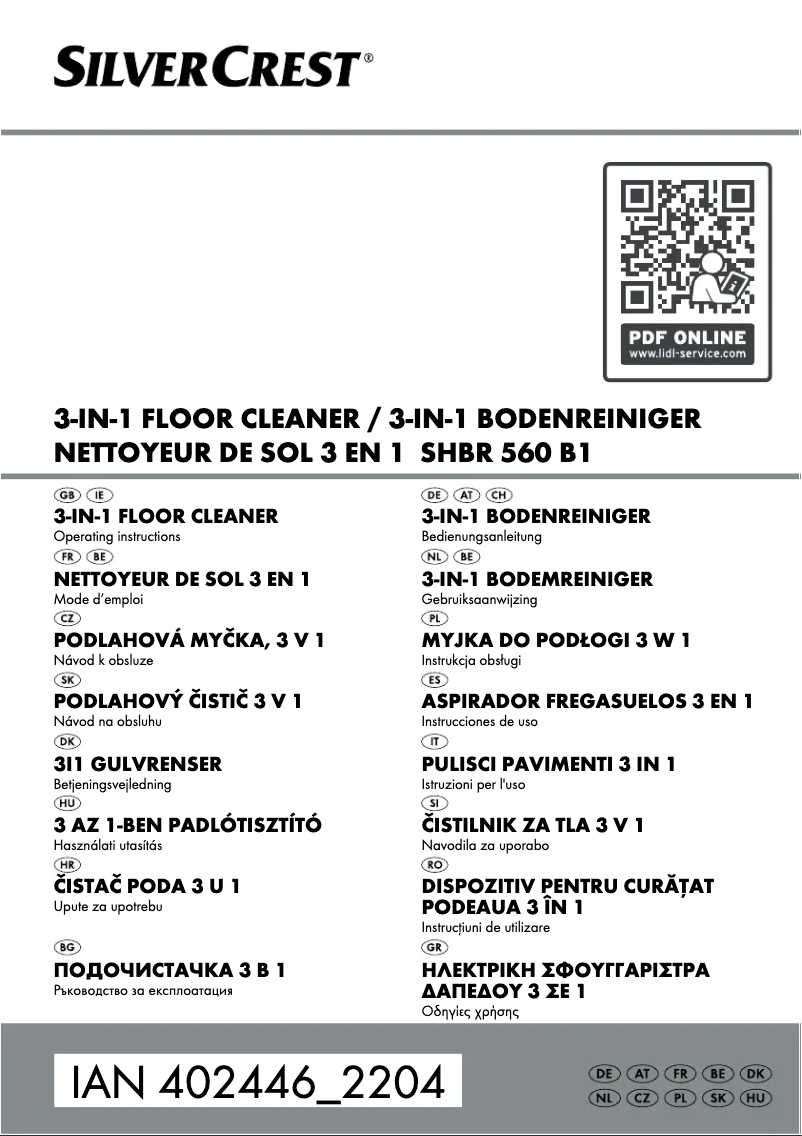 Page 1 de la notice Manuel utilisateur SilverCrest SHBR 560 B1