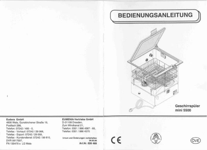 Page 1 de la notice Manuel utilisateur Eudora Mini 5500