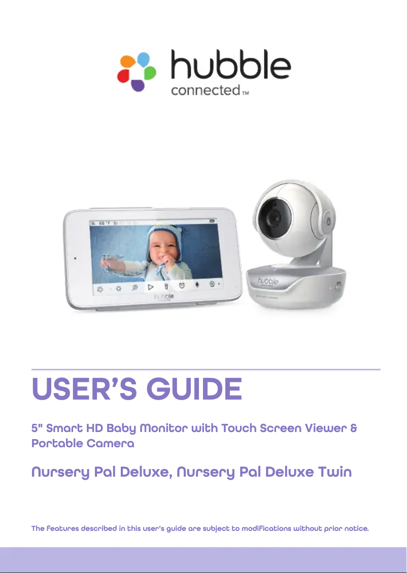 Page n°1 - Manuel utilisateur Hubble Connected Nursery Pal Deluxe Twin