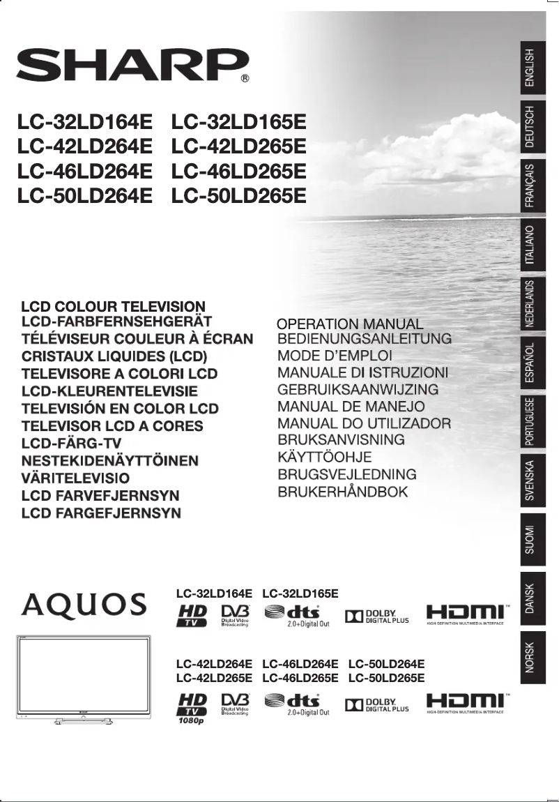 Page 1 de la notice Manuel utilisateur Sharp AQUOS LC-46LD265E