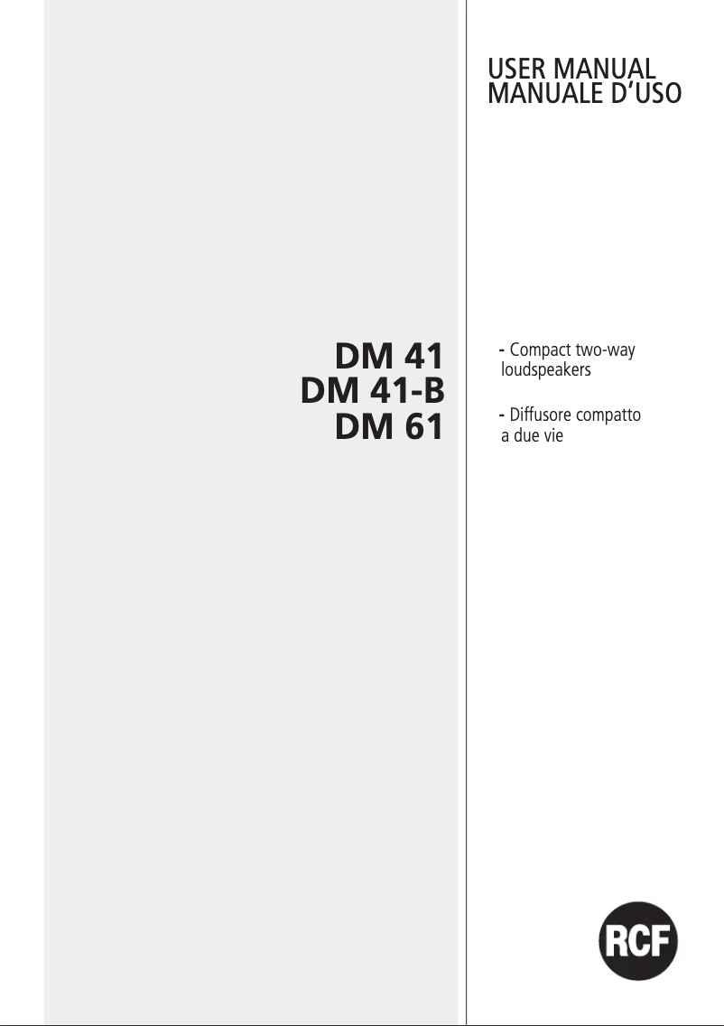 Image de la première page du manuel de l'appareil DM 61