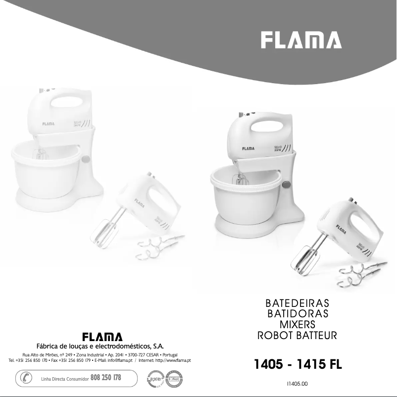 Page n°1 - Manuel utilisateur Flama 1420FL