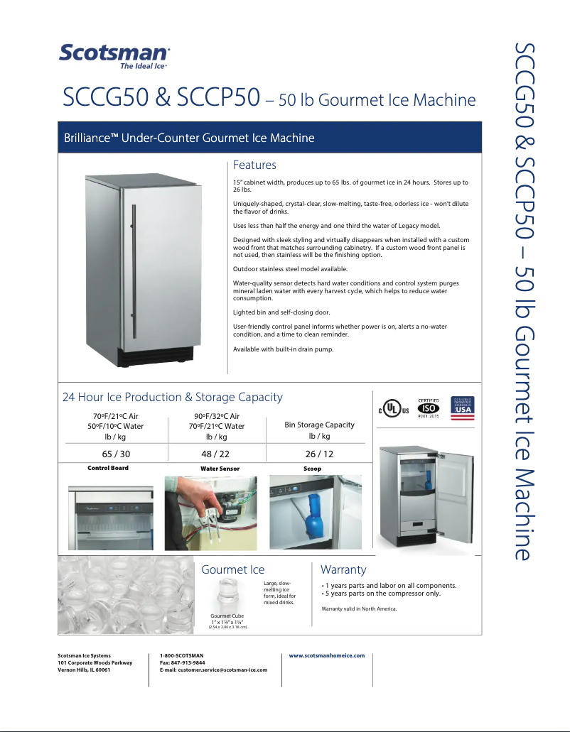 Image de la première page du manuel de l'appareil SCCP50