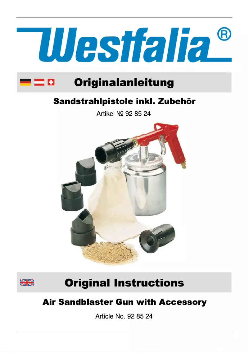 Page n°1 - Manuel utilisateur Westfalia 928524