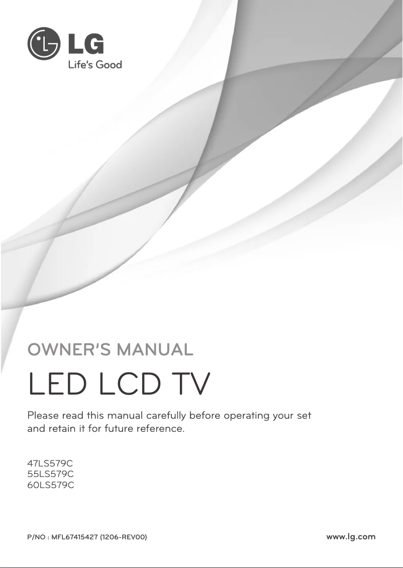 Page 1 de la notice Manuel utilisateur LG 47LS579C