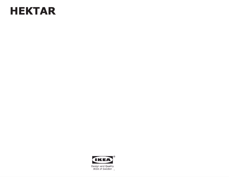 Page 1 de la notice Mode d'emploi Ikea HEKTAR