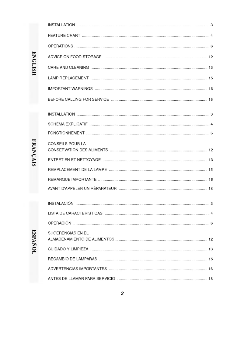 Page 1 de la notice Manuel utilisateur LG GR-462C