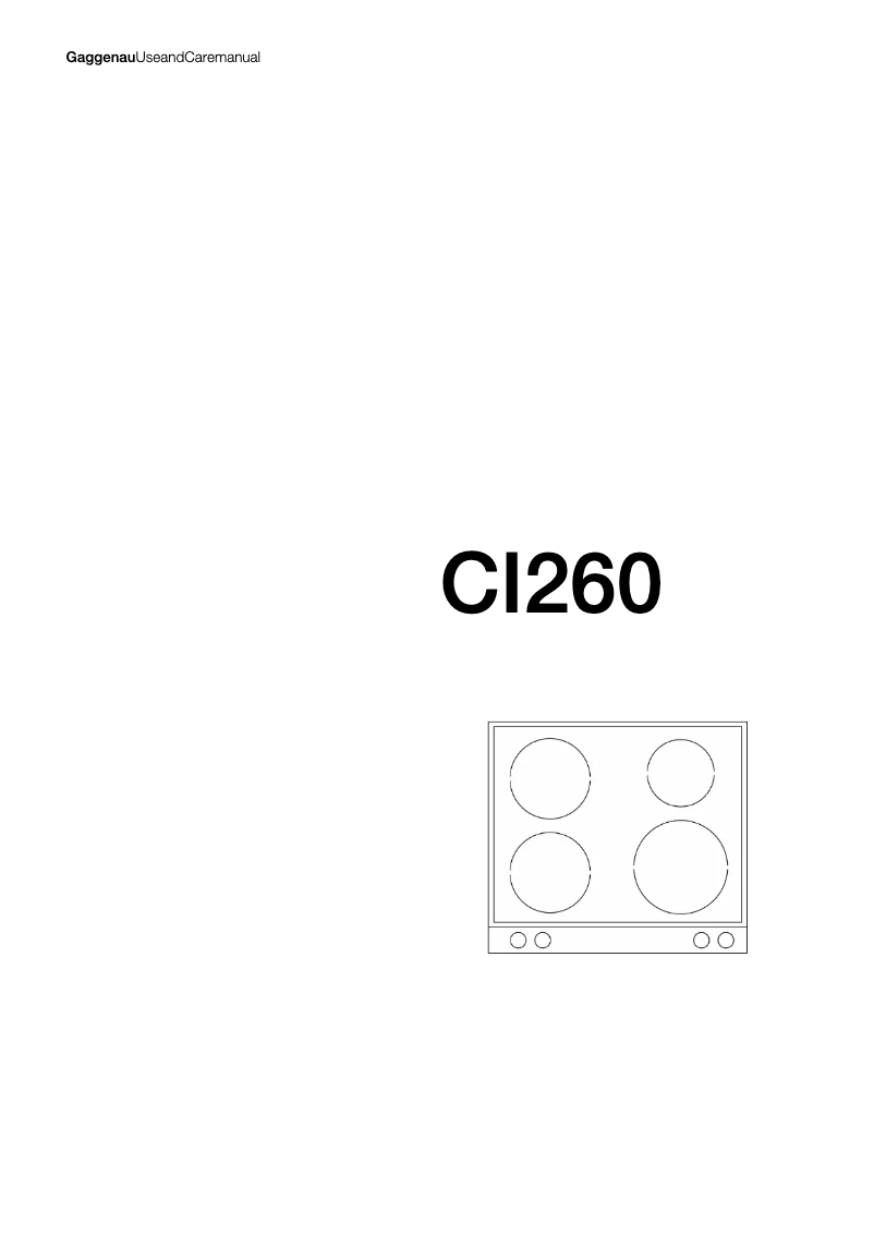 Imagen de la primera página del manual del dispositivo CI 260