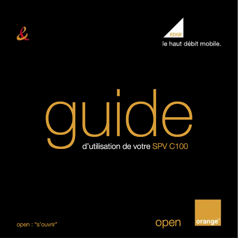Image de la première page du manuel de l'appareil SPV C100