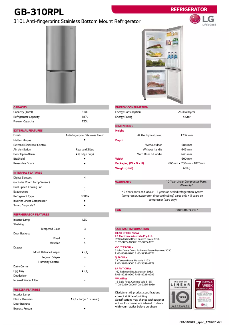 Image de la première page du manuel de l'appareil GB-310RPL