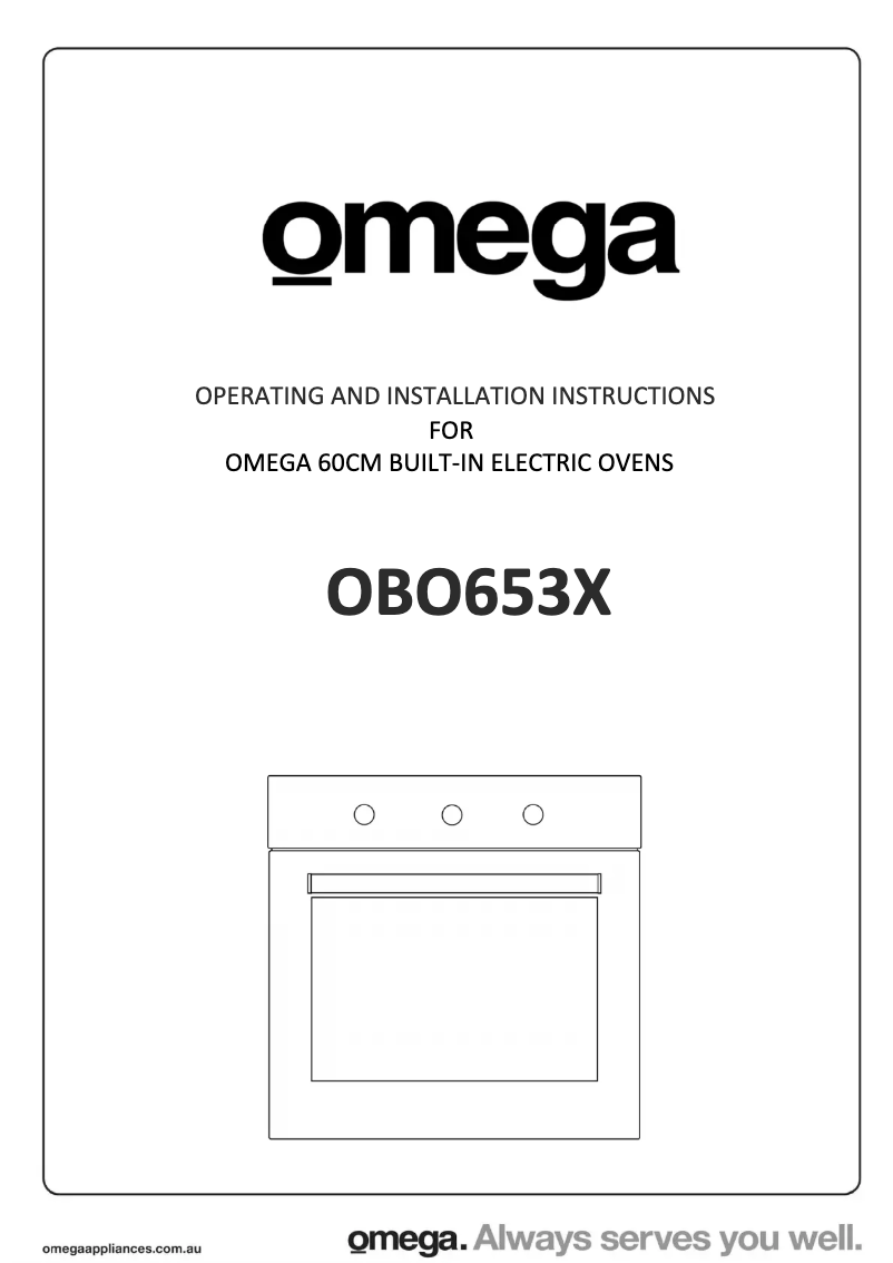 Page n°1 - Manuel utilisateur Omega OBO653X