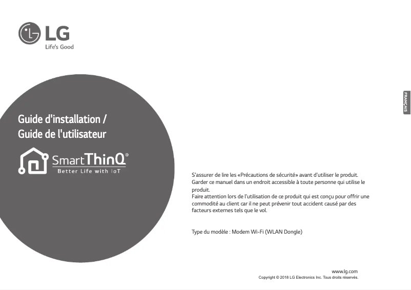 Page n°1 - Manuel utilisateur LG PWFMDD200
