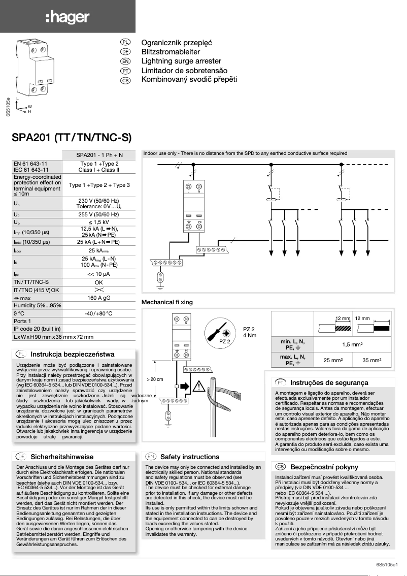 Image de la première page du manuel de l'appareil SPA201