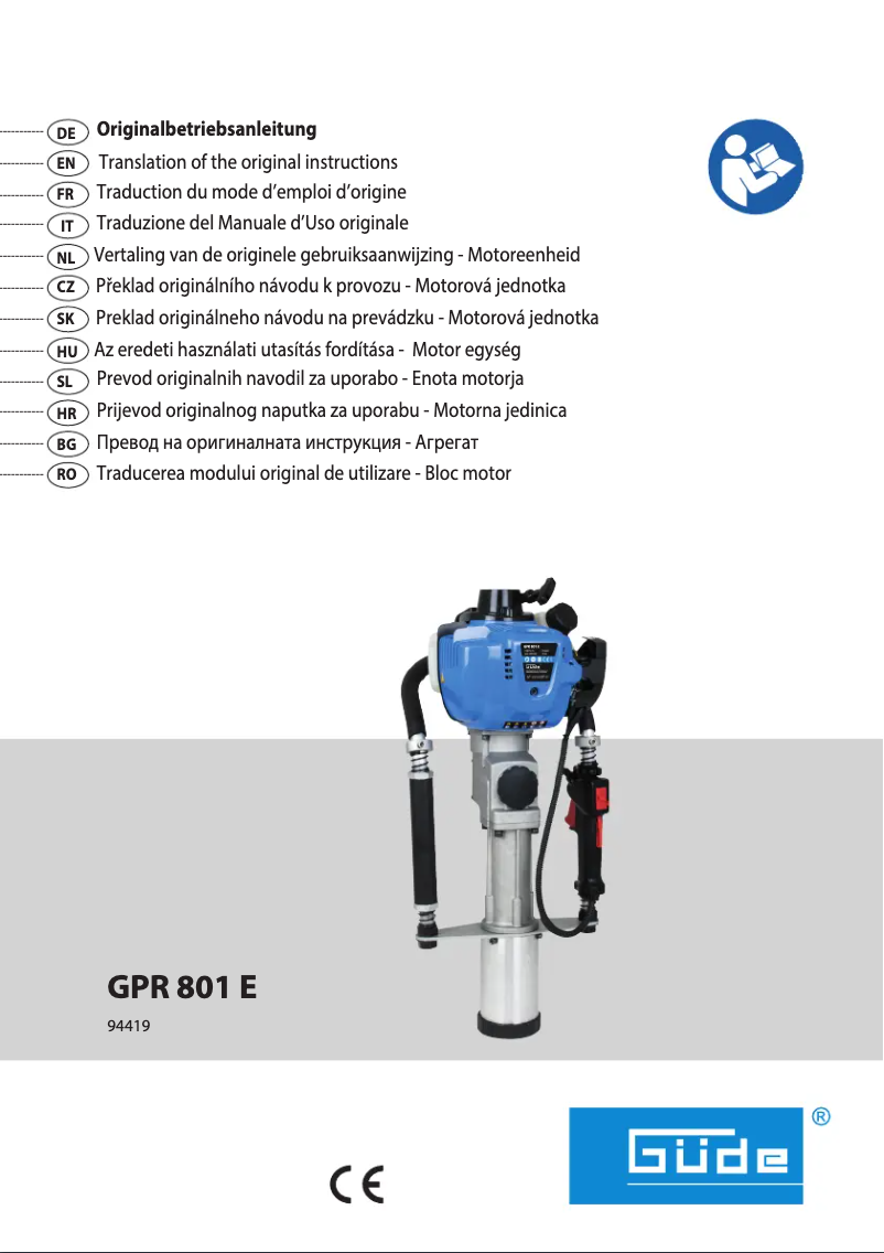 Página 1 del manual Manual de usuario Güde GPR 801 E