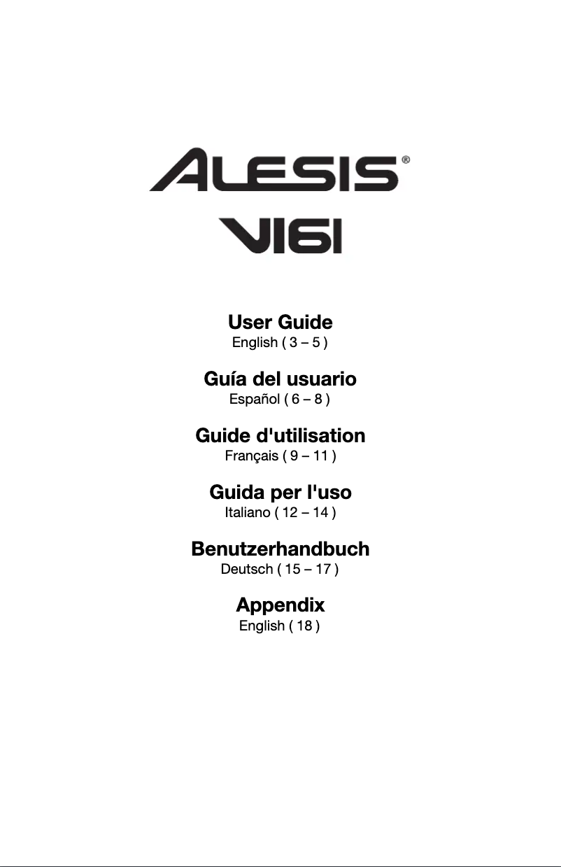 Image de la première page du manuel de l'appareil VI61