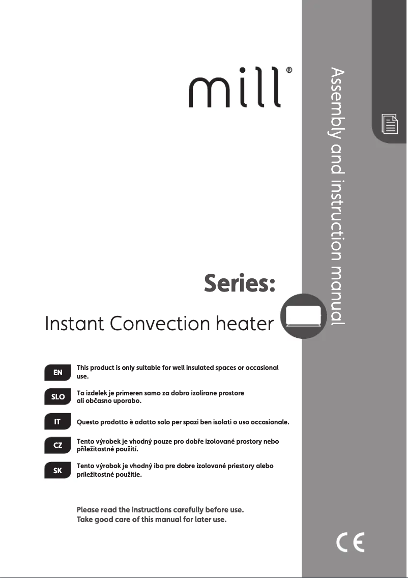 Page n°1 - Manuel utilisateur Mill CO2200MECMAX