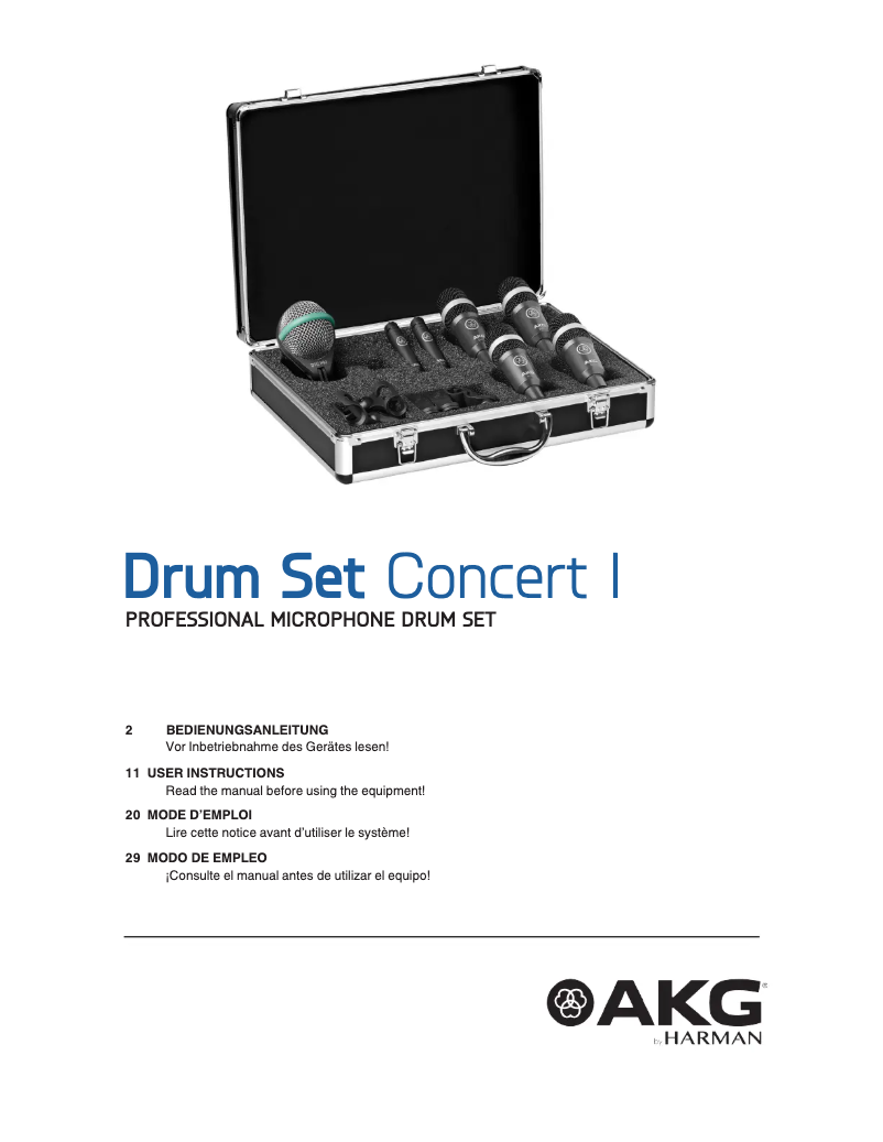 Image de la première page du manuel de l'appareil Drum Set Concert I