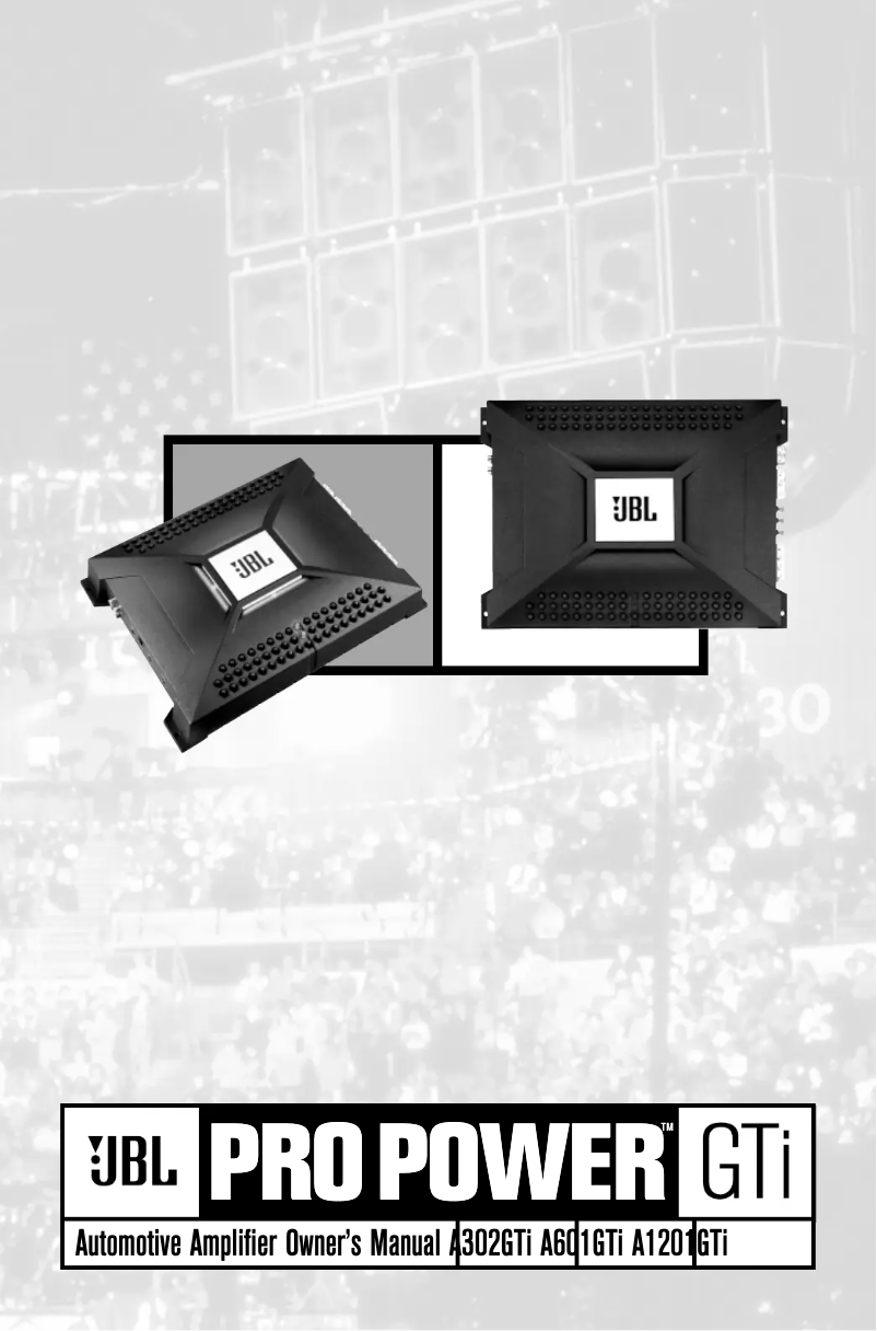 Page n°1 - Manuel utilisateur JBL A302GTi