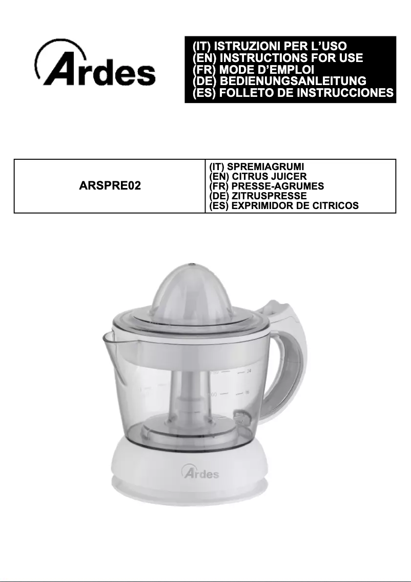 Página 1 del manual Manual de usuario Ardes Tango ARSPRE02