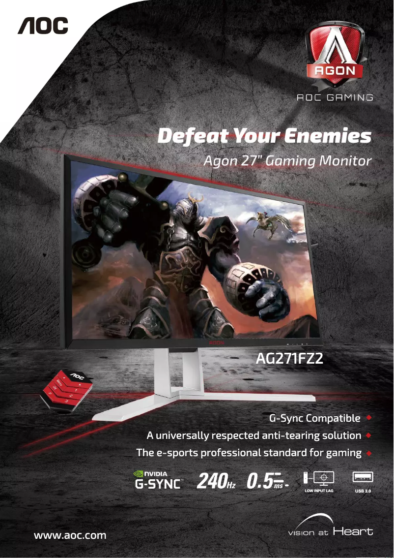 Image de la première page du manuel de l'appareil AGON AG271FZ2