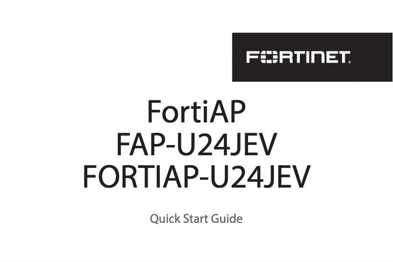 Page 1 de la notice Manuel utilisateur Fortinet FortiAP U24JEV