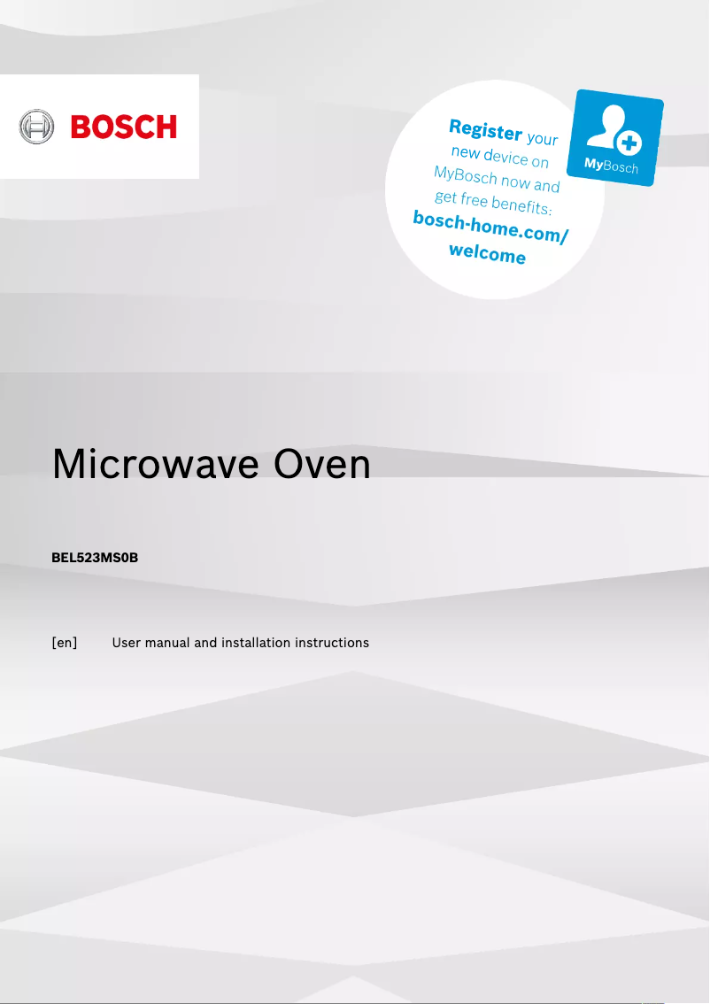Page 1 de la notice Manuel utilisateur Bosch Serie 4 BEL523MS0B