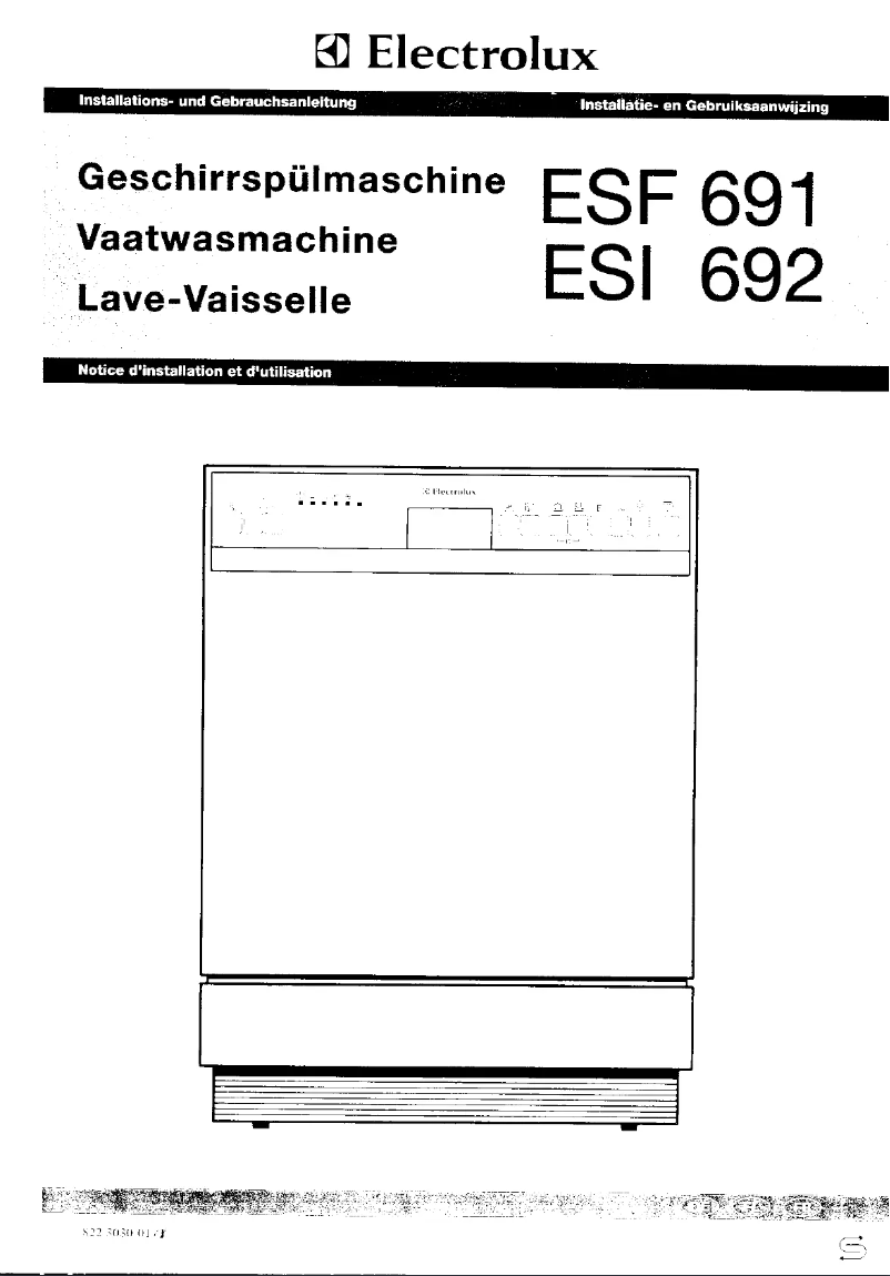 Page 1 de la notice Manuel utilisateur Electrolux ESF691