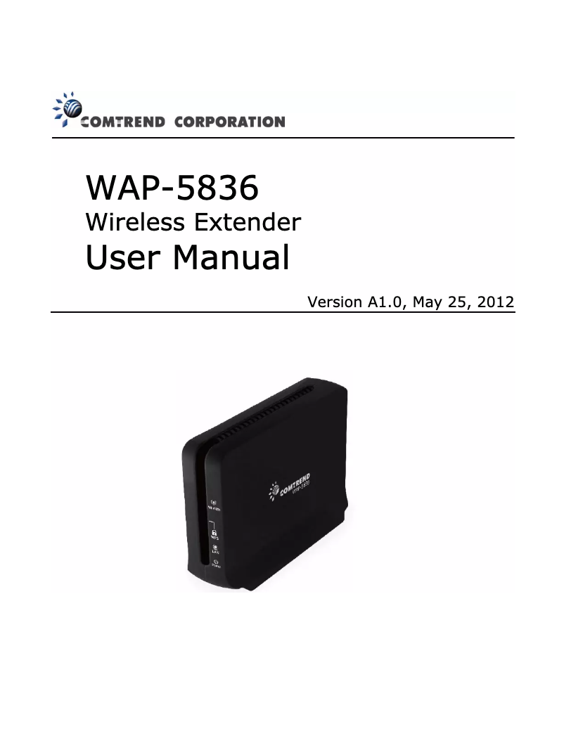 Image de la première page du manuel de l'appareil WAP-5836