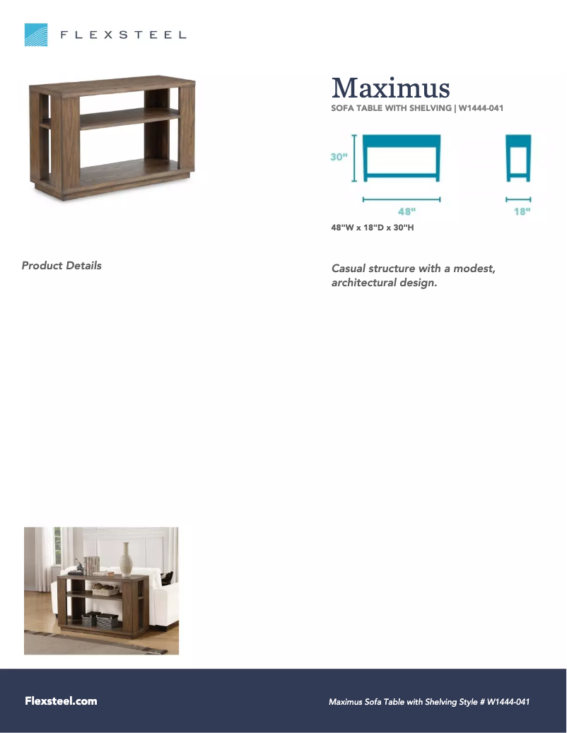 Page n°1 - Manuel utilisateur Flexsteel Maximus W1444-041