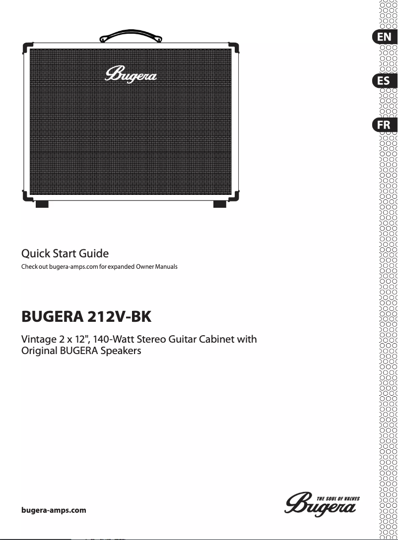 Page n°1 - Manuel utilisateur Bugera 212V-BK