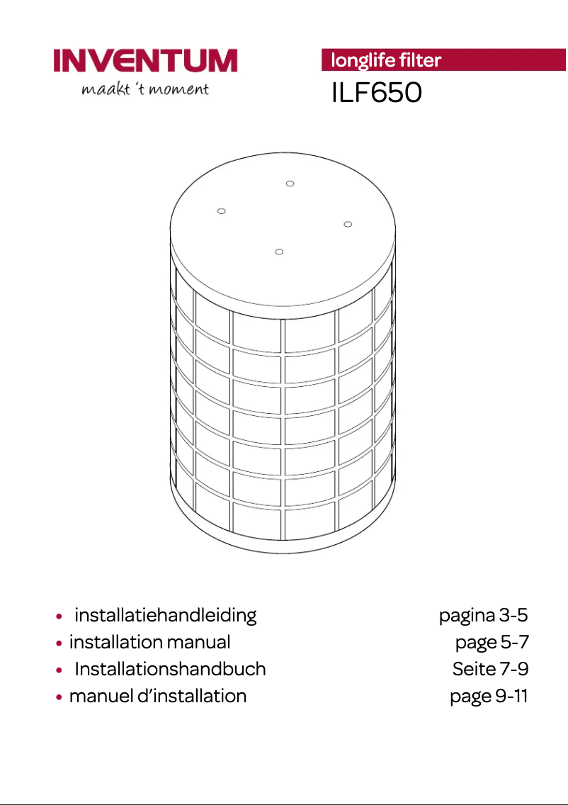 Page n°1 - Manuel utilisateur Inventum ILF650