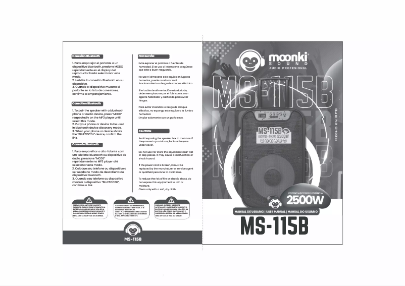 Page n°1 - Manuel utilisateur Moonki MS-115B