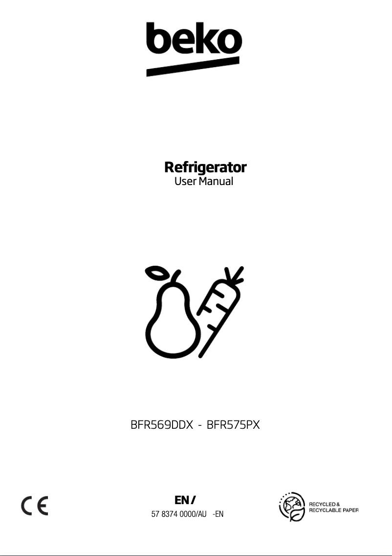 Page n°1 - Manuel utilisateur Beko BFR569DDX