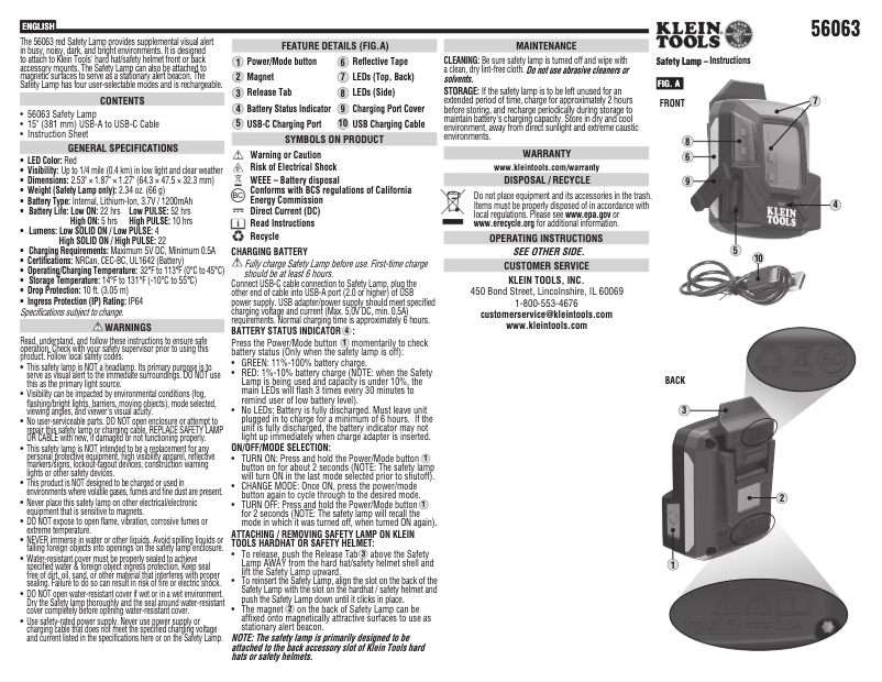 Imagen de la primera página del manual del dispositivo 56063