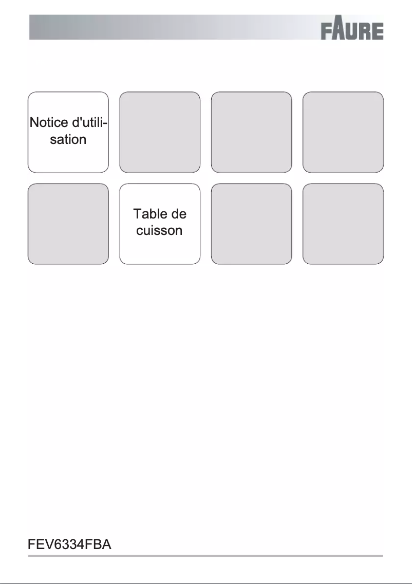Page n°1 - Manuel utilisateur Faure FEV6334FBA