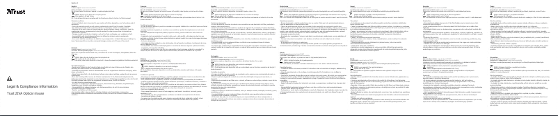 Page 1 de la notice Manuel utilisateur Trust Ziva