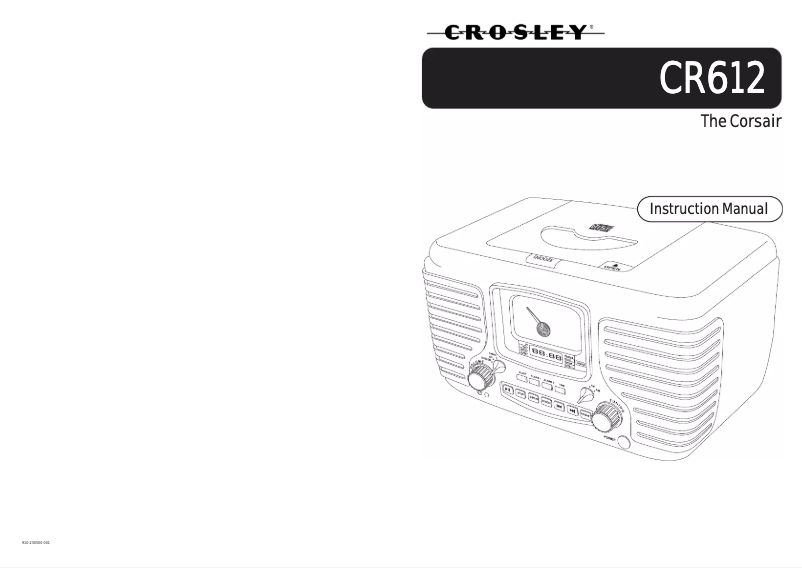 Page 1 de la notice Manuel utilisateur Crosley Corsair CR612