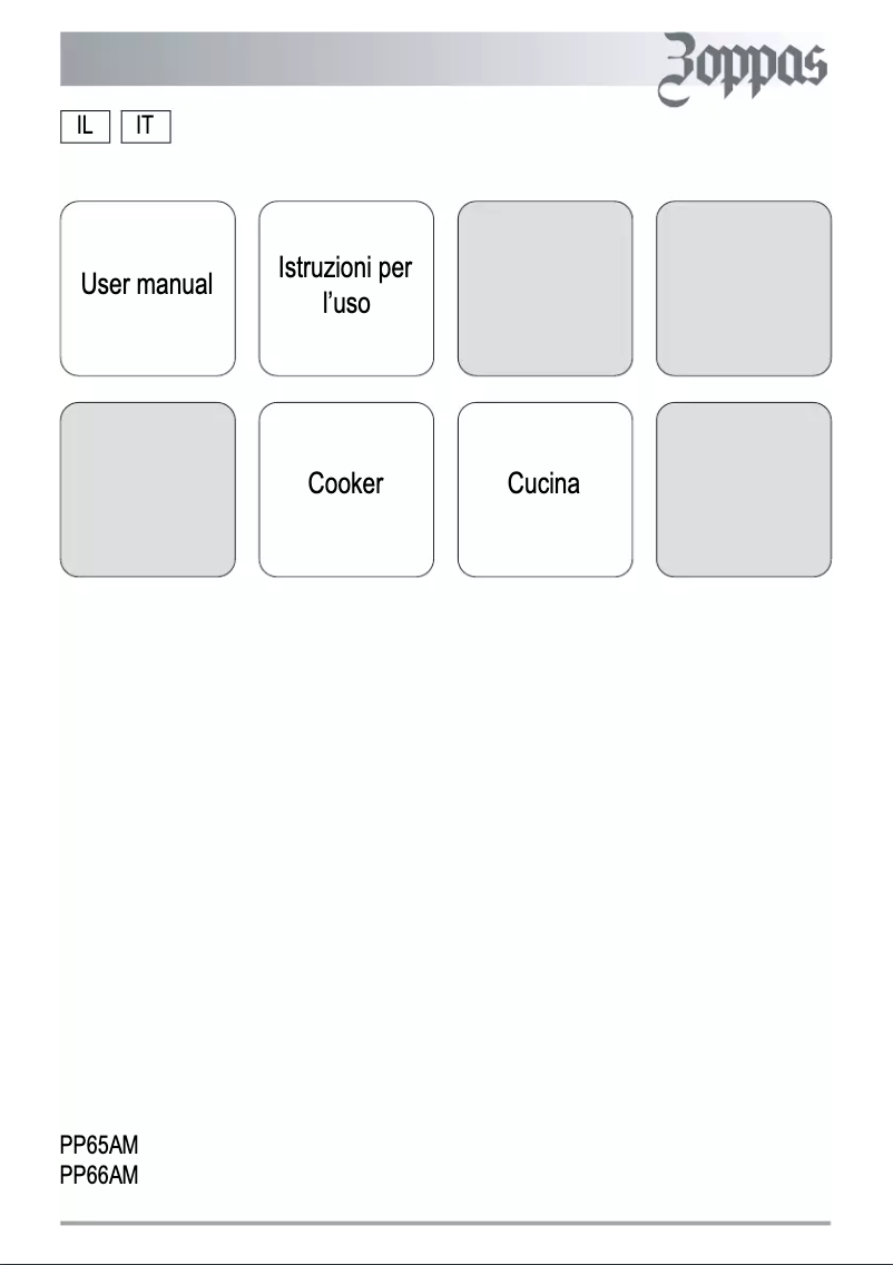 Page 1 de la notice Manuel utilisateur Zoppas PP66AMW