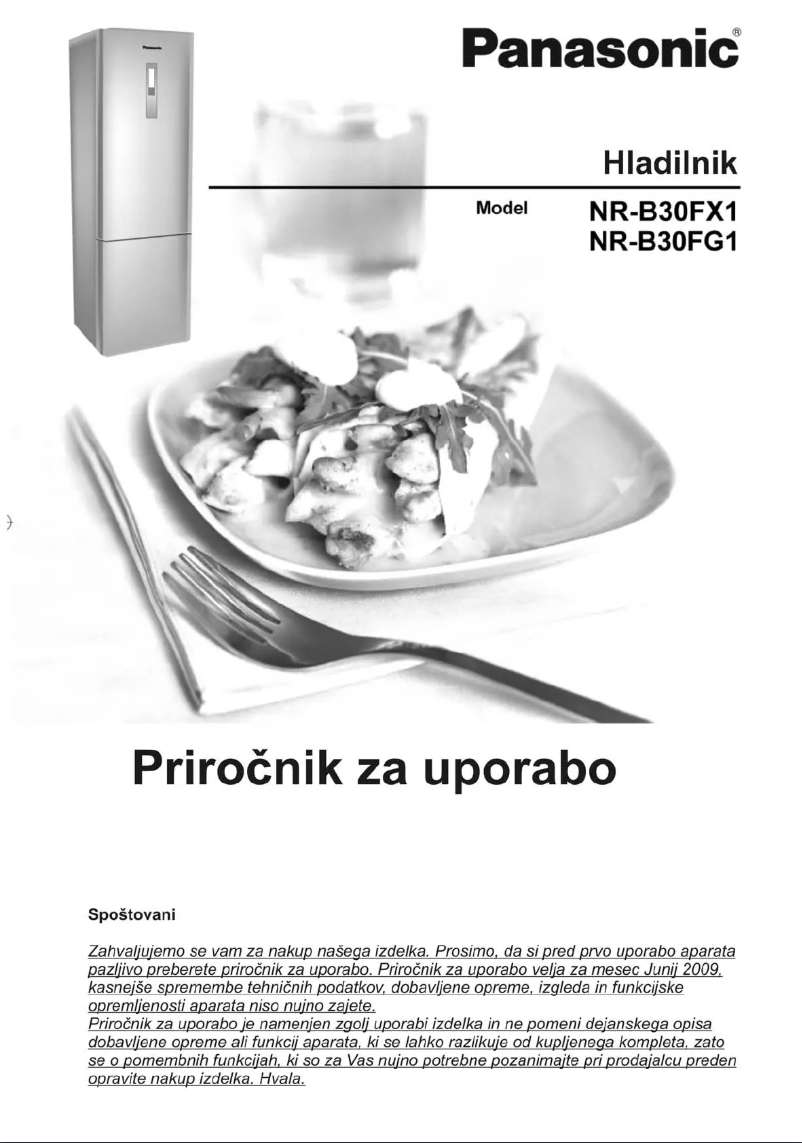 Page 1 de la notice Manuel utilisateur Panasonic NR-B30FX1