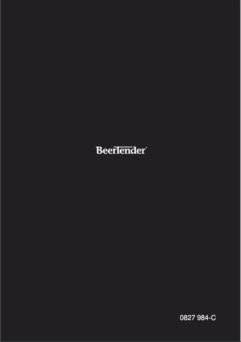 Image de la première page du manuel de l'appareil BeerTender C75