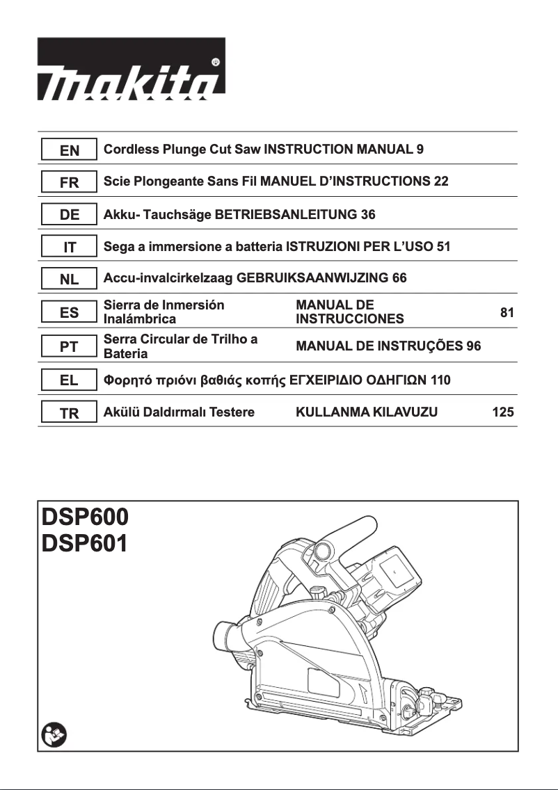 Page n°1 - Manuel utilisateur Makita DSP601ZJU
