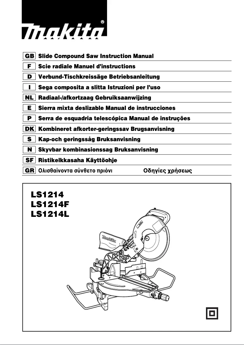 Page 1 de la notice Manuel utilisateur Makita LS1214F